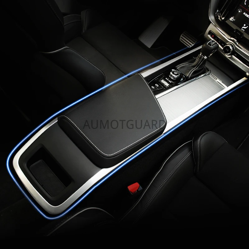 

Авто аксессуары Нержавеющая сталь внутренняя подлокотник отделка Подходит для Volvo XC60 2018 центр Управление подлокотника отделкой