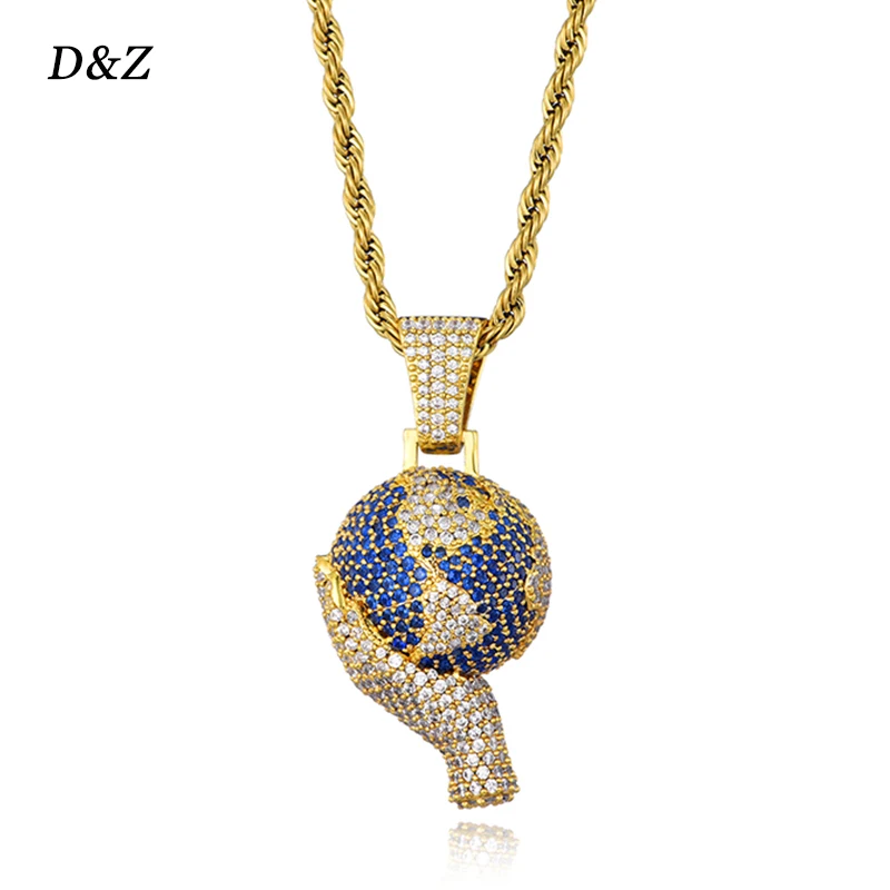 Ожерелье D &amp Z World In Your подвеска на руки украшенное Фианитами ожерелье золотого и