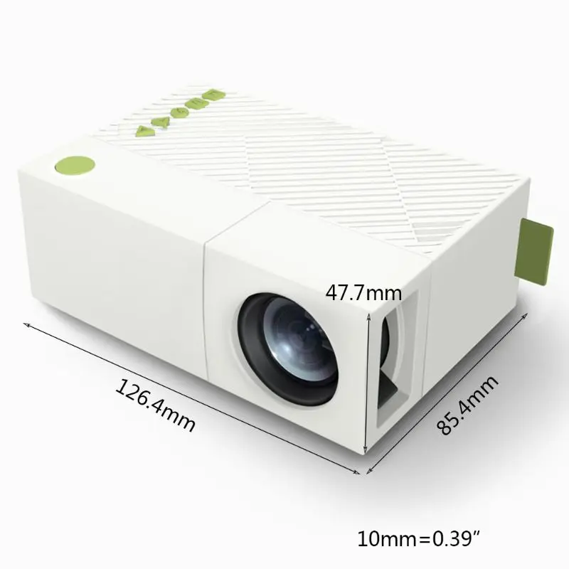 

YG310 Mini Portable Projector Home Theater 1080P High Definition LED Light Projector Support AV TF Card U Disk DVD Function