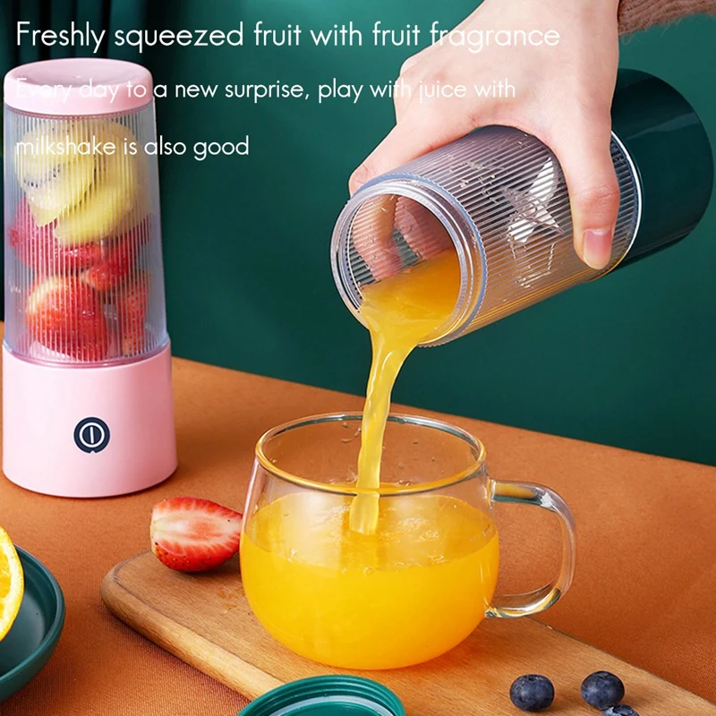 

350Ml Mini Portable Electric Fruit Juicer USB Rechargeable Smoothie Maker Blender Machine Fruit Cup Kitchen Mixer