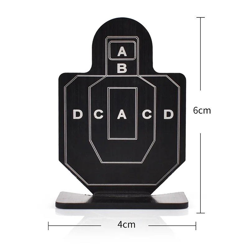 

1/2Pcs Shooting Target Airsoft Metal Shooting Target Set Arrow Shooting Practice Board Small Person Shape Black Target