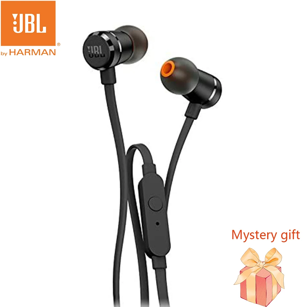 Новые оригинальные проводные наушники JBL T290 стереонаушники вкладыши 3 5 мм
