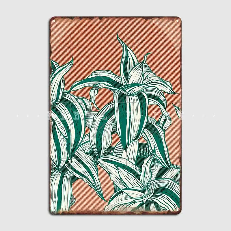 

Закат между листьями металлический знак настенная пещера стена классический фотографический плакат