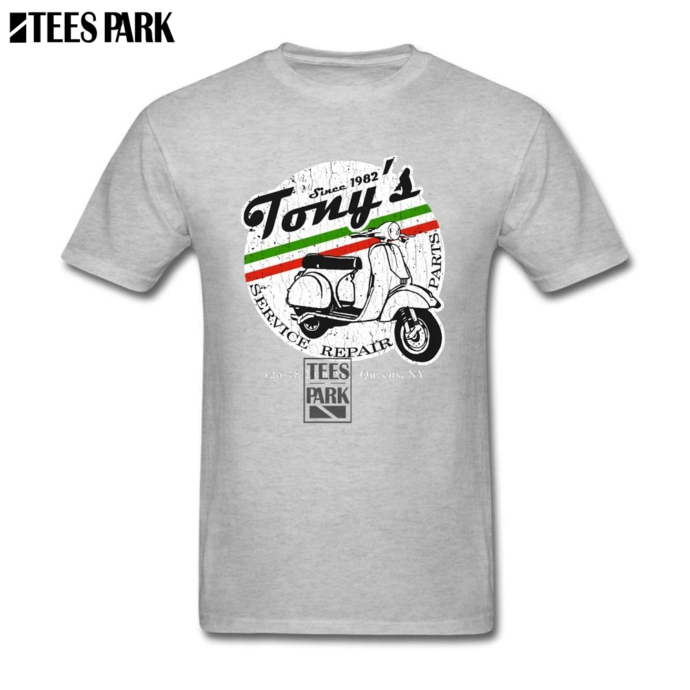 Графические футболки винтажный вид Vespa черная футболка мужская с круглым вырезом