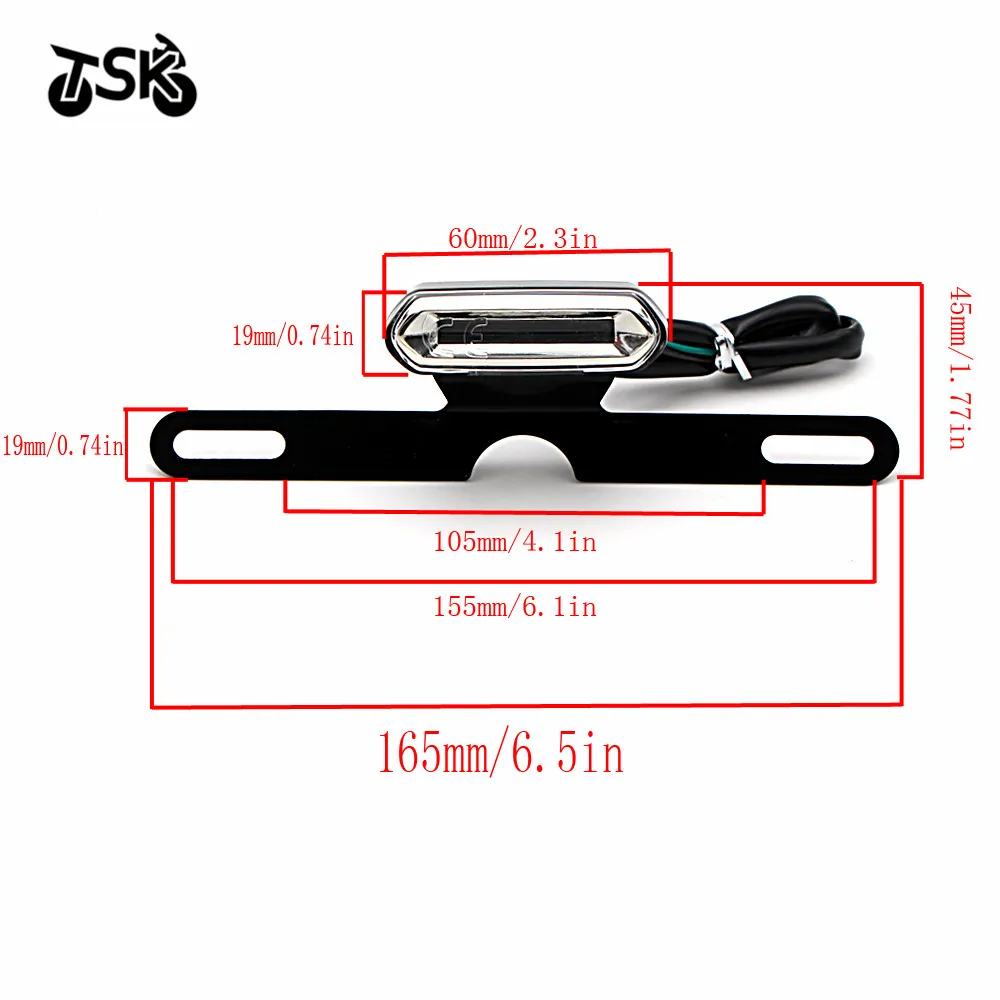 Светильник для номерного знака MOTO DUCATI MONSTER 400 600 620 695 696 796 821 1100 1200 универсальные
