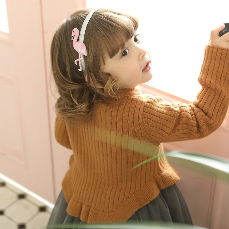 Ободок для волос с вышивкой фламинго 1 шт.|Аксессуары девочек| |