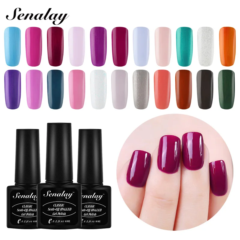 Гель лак для ногтей SENALAY маникюра Набор дизайна требуется базовое и верхнее
