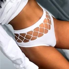Женские Бесшовные сексуальные сетчатые трусики-танга, женские дышащие трусики-танга, женские трусики со средней талией, подтягивающие бедра, женское нижнее белье, Прямая поставка