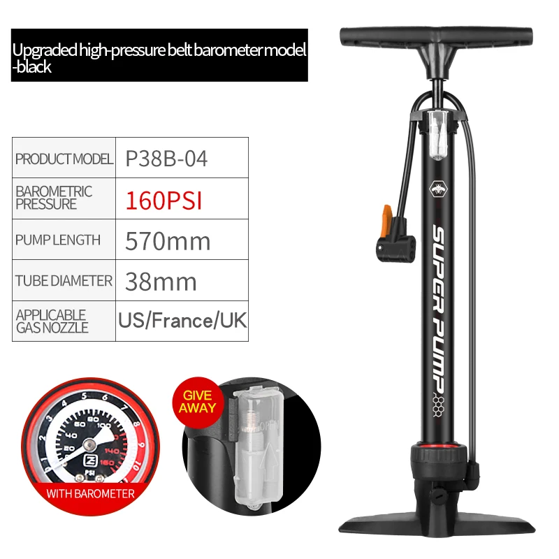 Велосипедный насос Xunting отличный ручной воздушный накачивание шин Аксессуары