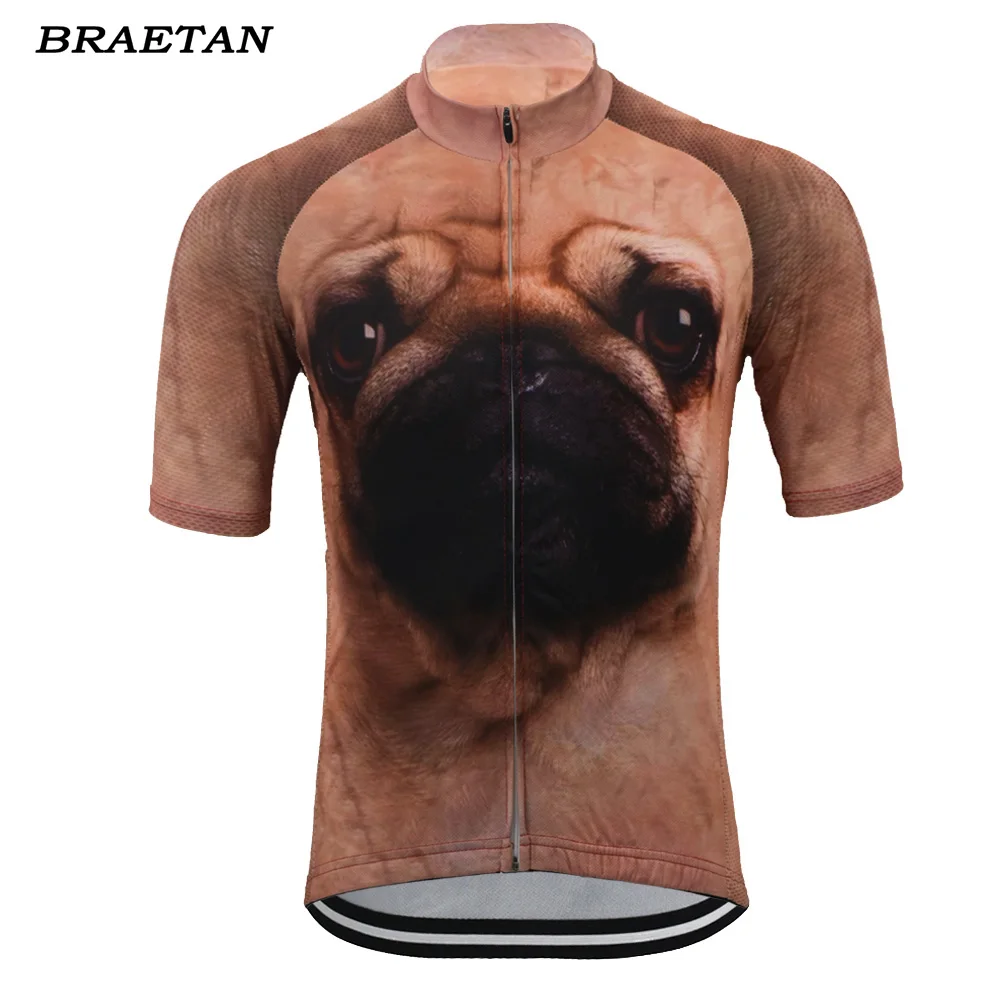 2020 г. Джерси для велоспорта с изображением мопса Мужская велосипедная одежда
