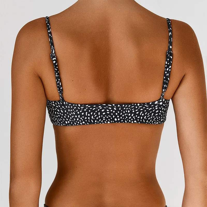 

NATURE ARMOR Leopard print bikini two-piece set sexy strapless backless women's swimsuit high waist swimwear women plus size