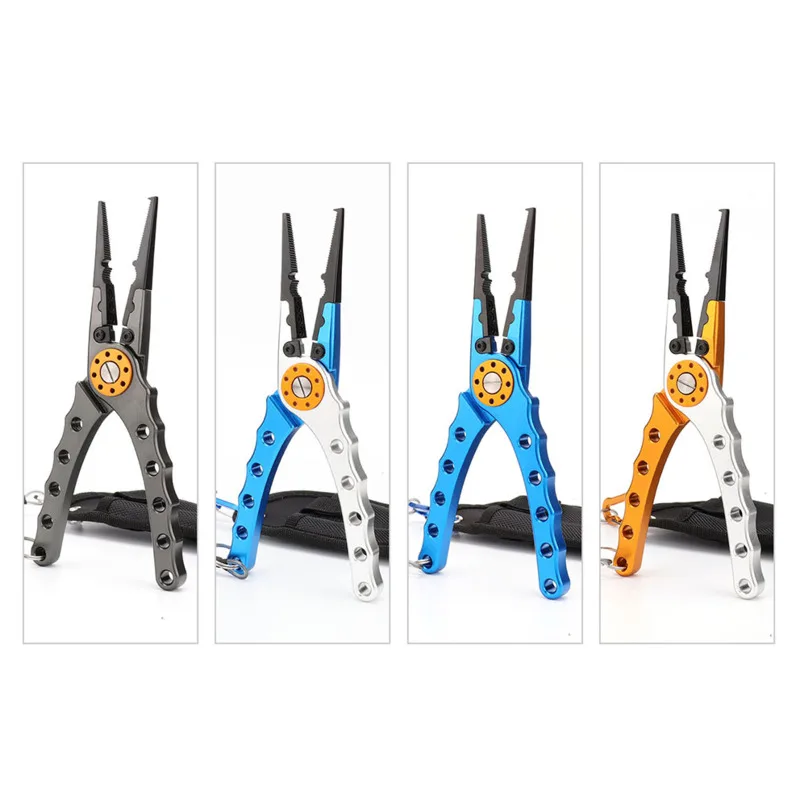 Fishing Pliers Aluminum Alloy Lure Plier Fishing Tools Line Cutter Multifunctional Knot Scissors Hook Remover Fishing Equipment