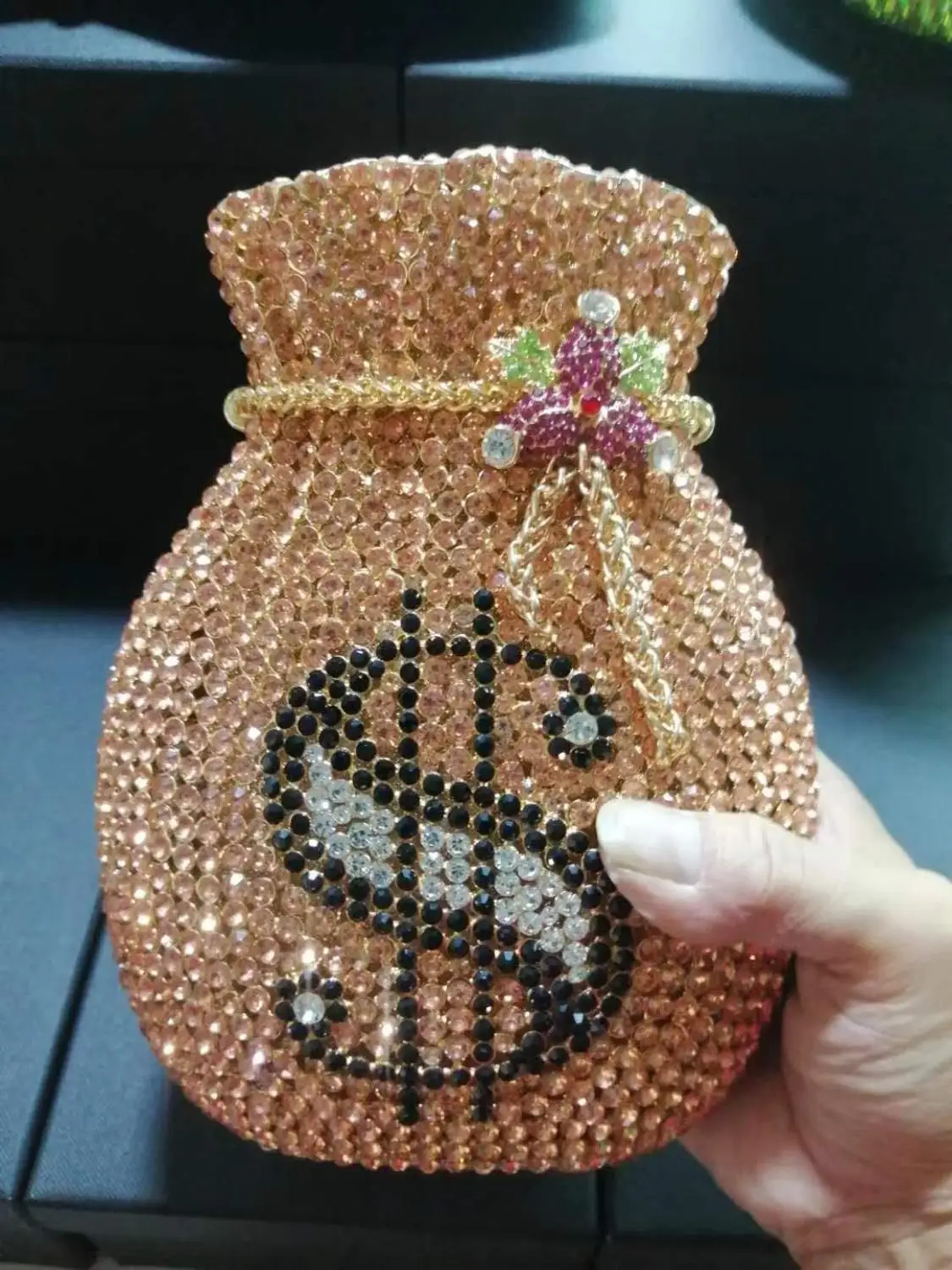 

New Arrival Evening Dress Banquet Clutch Bag Crystal Clutch Evening Bag for Women Metal Floral Crystal Clutch Evening Purse Bag