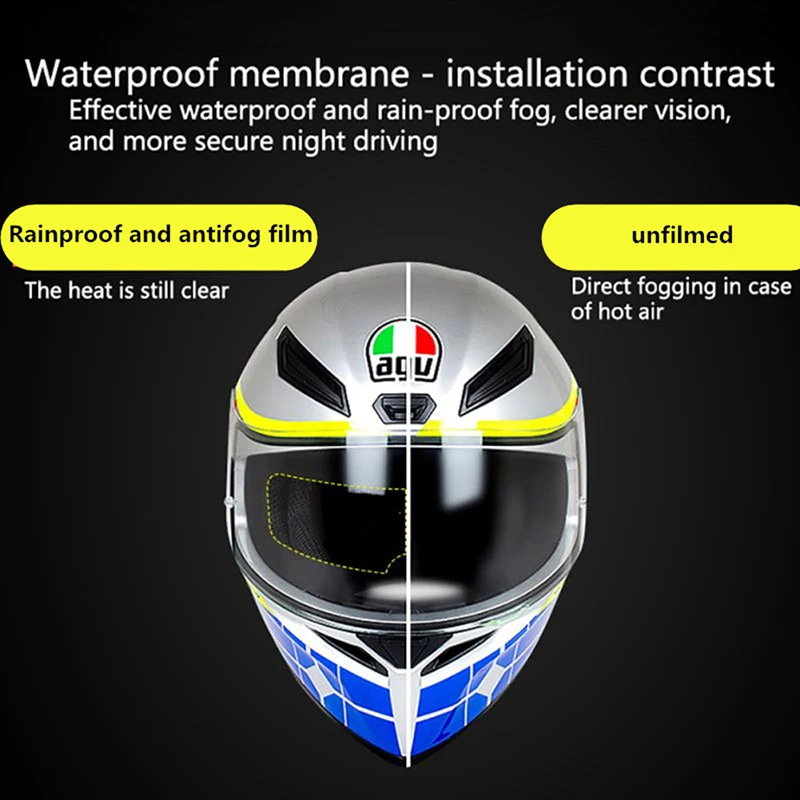 

Universal Motorcycle Helmet Anti fog Patch Visor Lens Helmet Len Protective Film