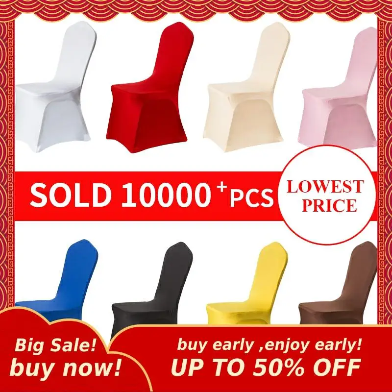 

Modern Wedding Chair Cover Spandex Stretch Elastic Banquet Chair Covers Kitchen Dining Seat Hotel Chair Covers Outdoor YZT06