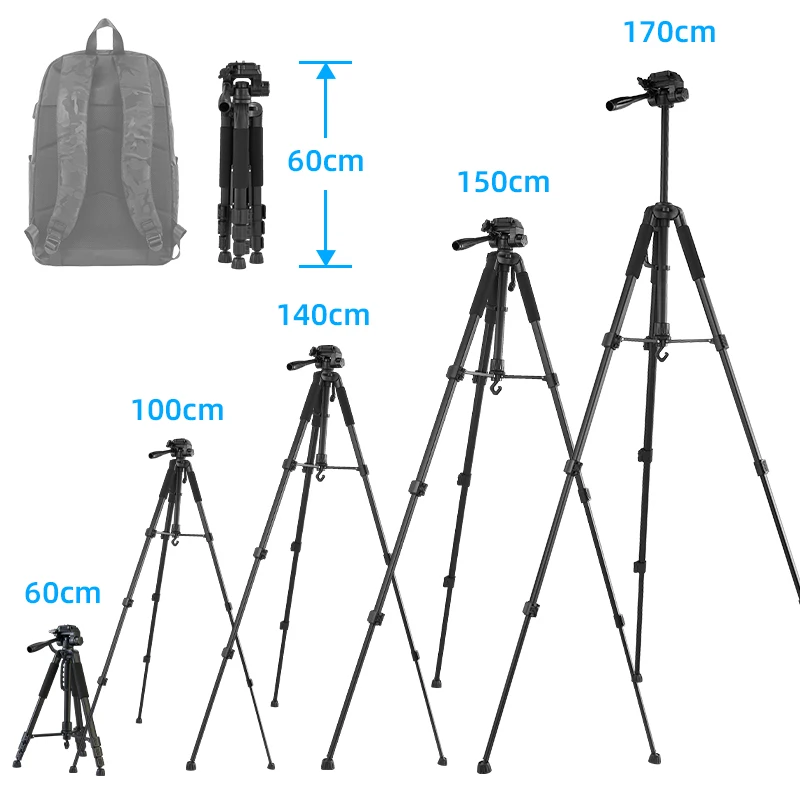 170CM Tripod for Camera with Carry Bag Phone Holder Travel Lightweight For Video/DSLR/Canon/Sony/Photography/Mobile | Мобильные
