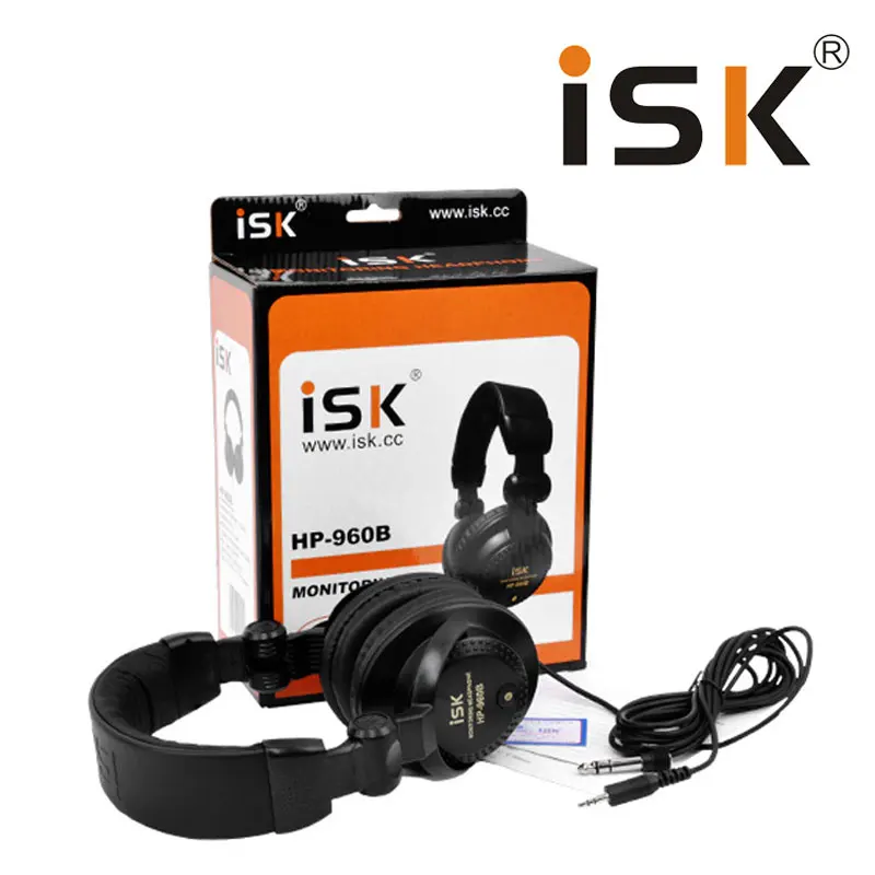 Оригинальные ISK HP 960B Накладные Наушники Профессиональные наушники 3 5 мм монитор