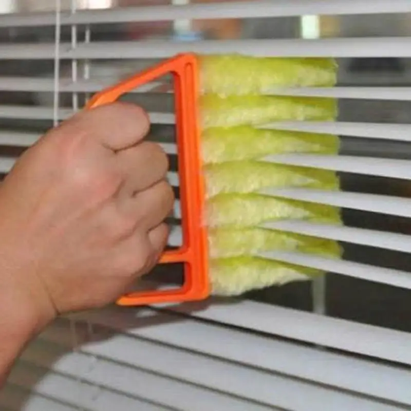 

Useful Microfiber Window Cleaning Brush Air Conditioner Duster Cleaner With Washable Venetian Blind Blade Cleaning Cloth