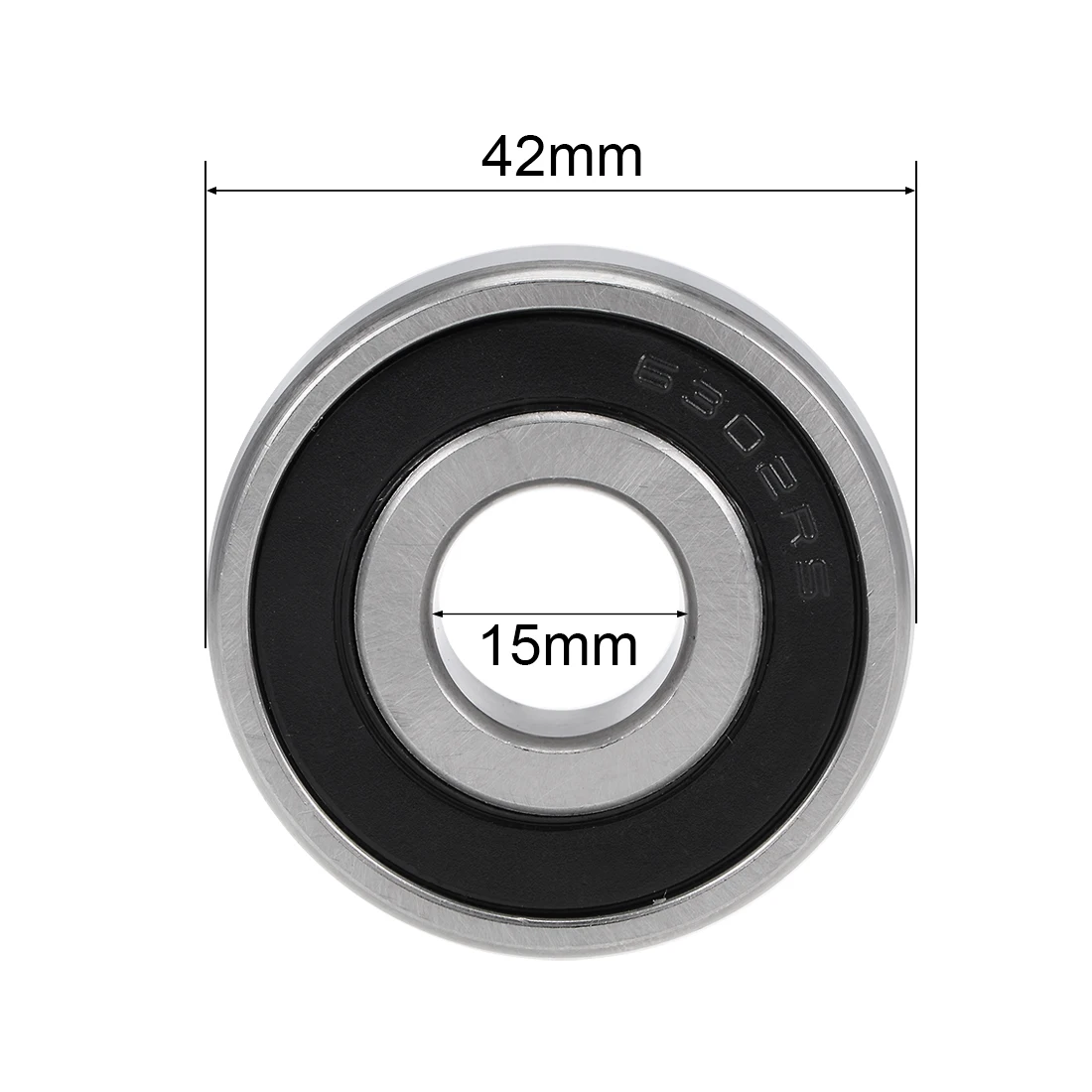 

uxcell 6302-2RS Deep Groove Ball Bearings Z2 15x42x13mm Double Sealed Carbon Steel 4pcs