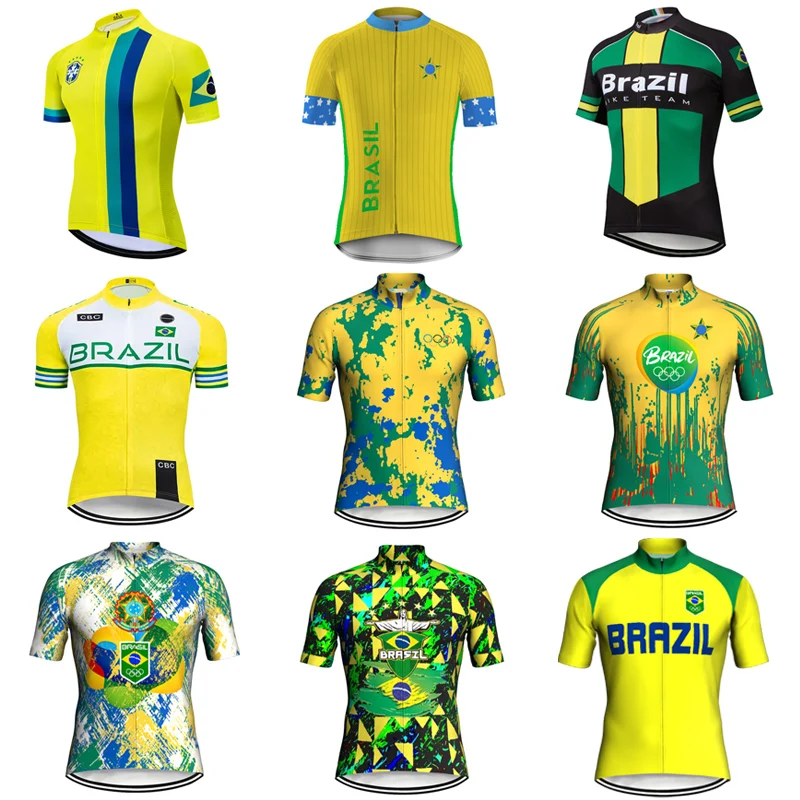 

Pro Short Shirt Cycling Jersey Bicycle Sports Wear Mountain Bike Clothing Maillot Brazil Outdoor Top Polyester Brazilian Style