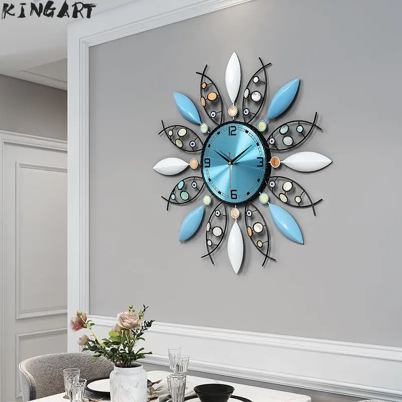 Большие железные настенные часы современный дизайн висячие для гостиной