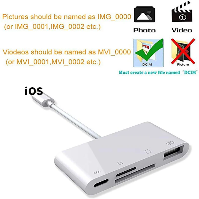 SD/TF кард-ридер 4 в 1 SD адаптер цифровой камеры ридер Трейл игры просмотра с 1USB OTG iPhone