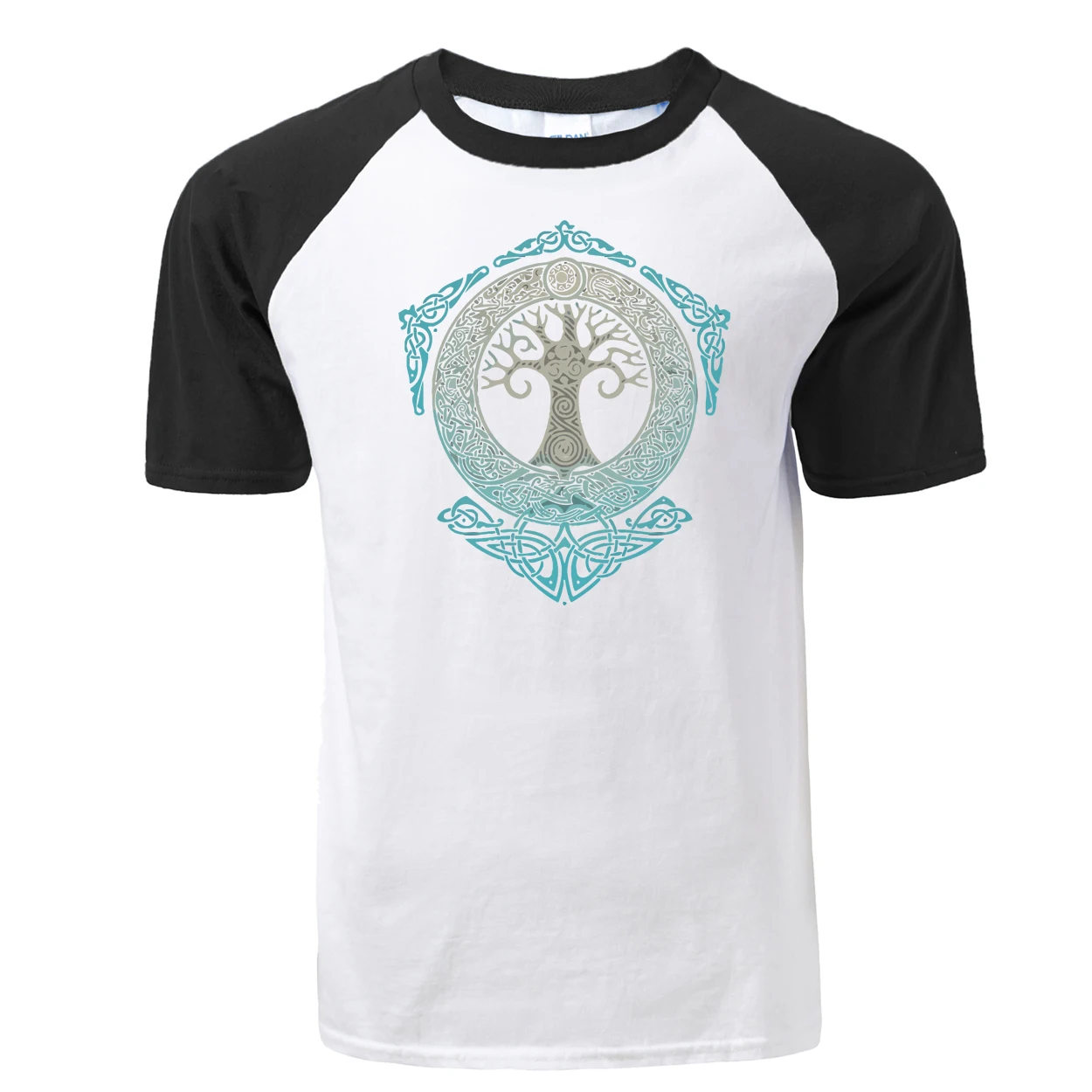 

Ретро Классический скандинавский мифологический Футболка мужская повседневная Yggdrasil Древо жизни принт реглан Футболка мужская мода лето х...