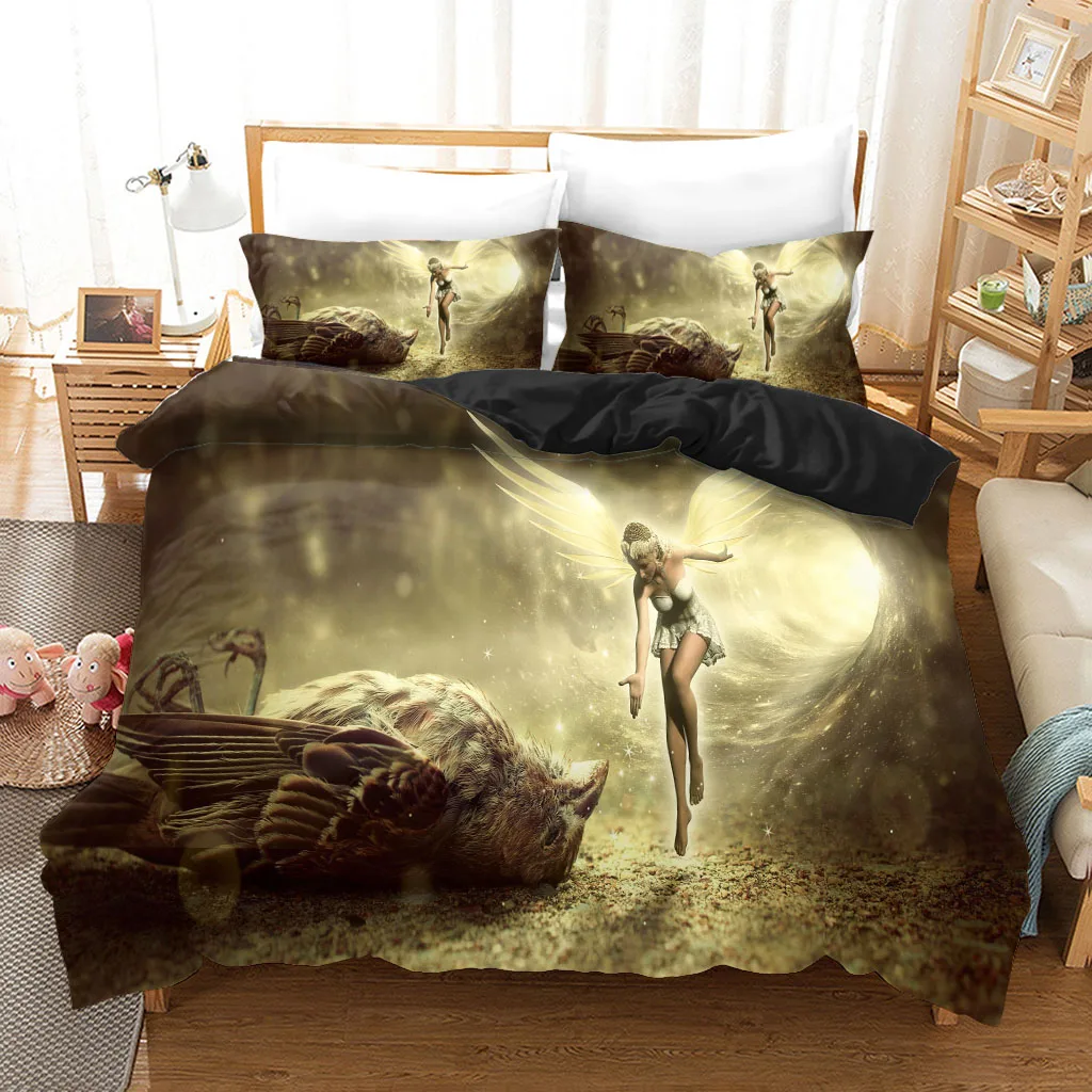 

3d Bedding Set Women Face And Flowers Bedroom Duvet Cover 2/3pc Luxury Home Decor King Queen Full Twin Size Quilt Cover Sets