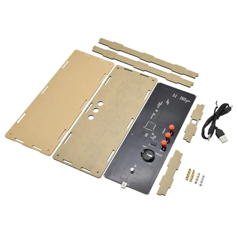 

384Pcs LED Lights Digital Music Audio Spectrum indicatoAnalyzer Display Microcontroller Board Shell DIY Tools