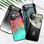 Чехол для iPhone 13, XS MAX, XR, X, 6, 6S, 7, 8 Plus, прозрачный, с узором из закаленного стекла, для iPhone 11, 12, 13 Pro Max, 12 Mini