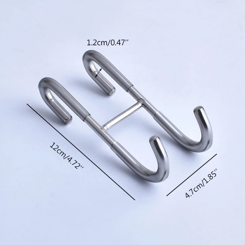

Stainless Steel Door Hook S Shape Hanging Storage Rack Bathroom Kitchen Hanger