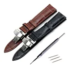 Ремешок для часов Tissot Longines, браслет из натуральной кожи со стальной пряжкой для часов, 14 16 17 18 19 20 21 22 23 24 мм