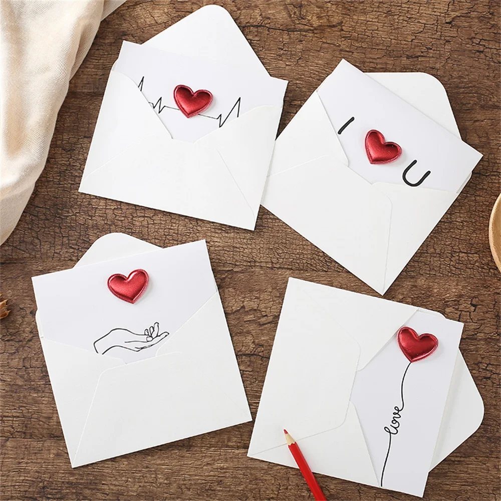 3D блестящее красное сердце всплывающие карты день рождения открытка День