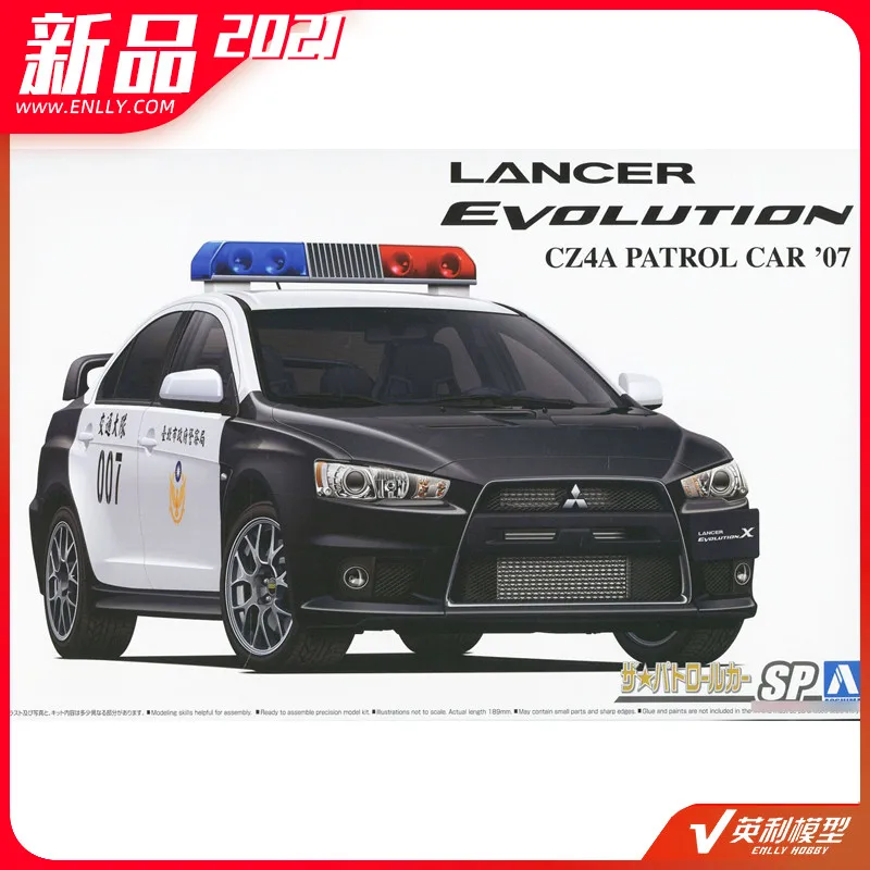 

Assembled Car Model 1 / 24 Mitsubishi Cz4a Lancer Evolution X Patrol Car 07 06282 Plastic Kit Building Car Model