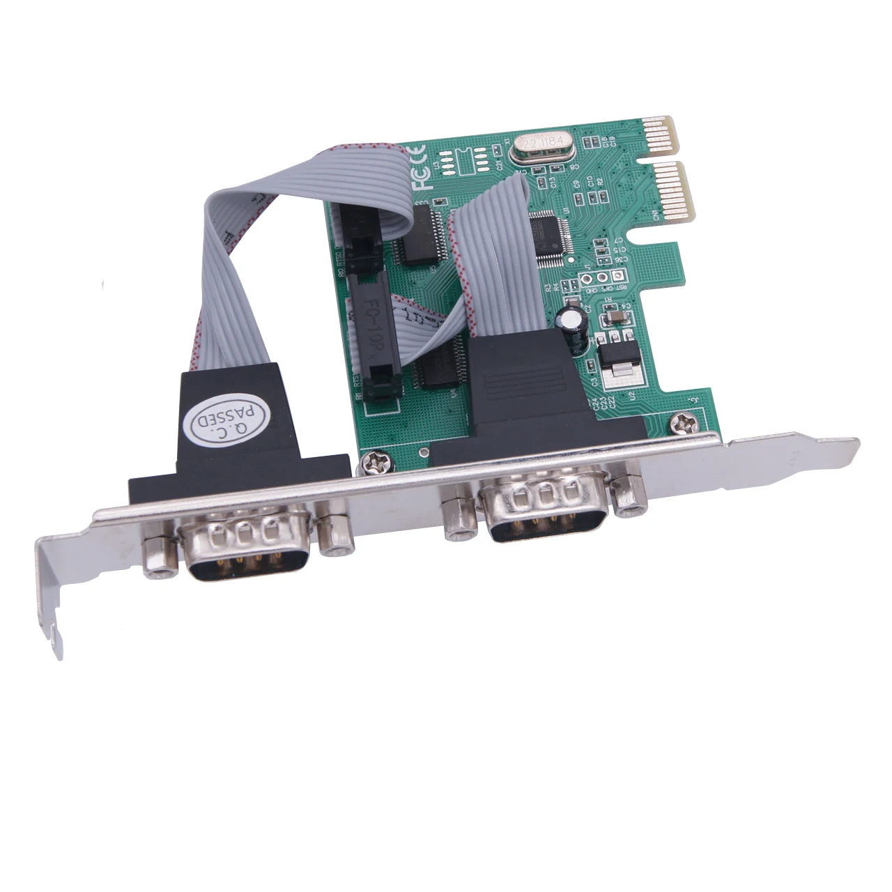 

PCI-E serial port card PCIE9-pin serial port RS232 communication serial port card DB9 serial port PCIE extension 2 series card