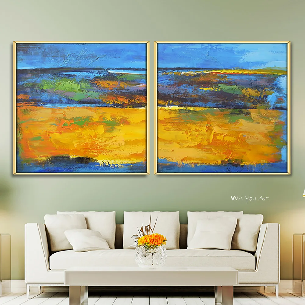 

Abstract Canvas Painting Landscape Wall Art Golden Poster Wall Picture for Living Room Bedroom Decor Scandinavian Posters