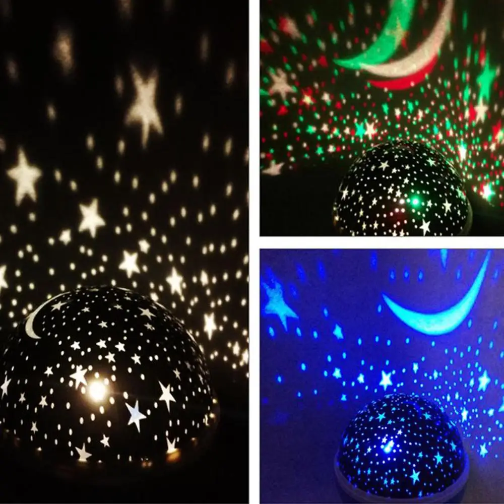 Светодиодный ночной Светильник звездного неба вращающаяся на 360 градусов Лампа с