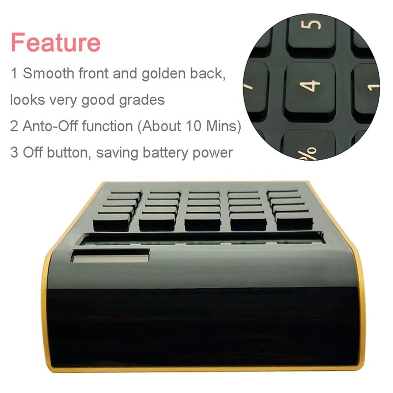 Настольный калькулятор 10-значный двойной Мощность портативный с большим