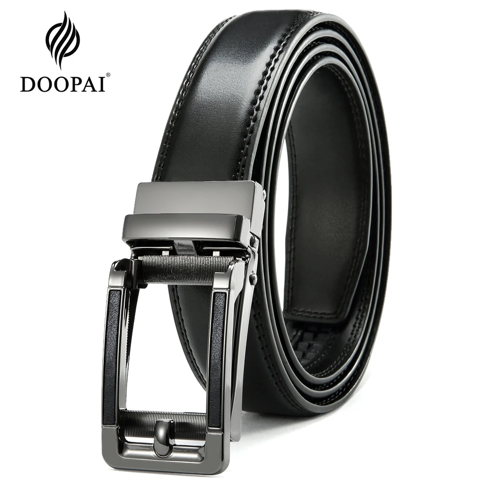 Ремень С Храповым Механизмом DOOPAI мужской модный кожаный Автоматический пояс