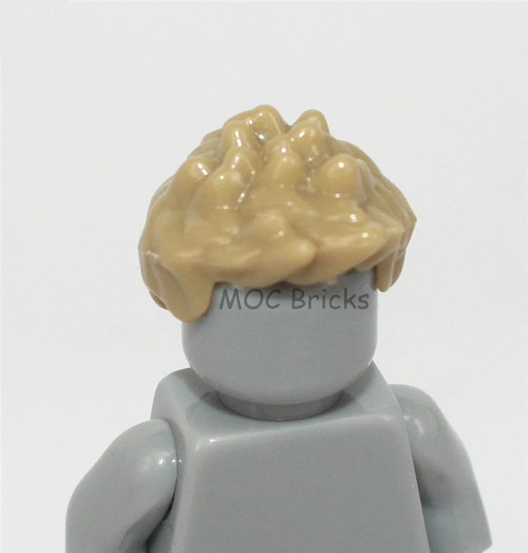 1010B 10 шт./лот кубики Moc DIY фигурки части мужские волосы Мини Аксессуары для кукол развивающие строительные блоки игрушки для детей рождественские подарки - Цвет: 1010B