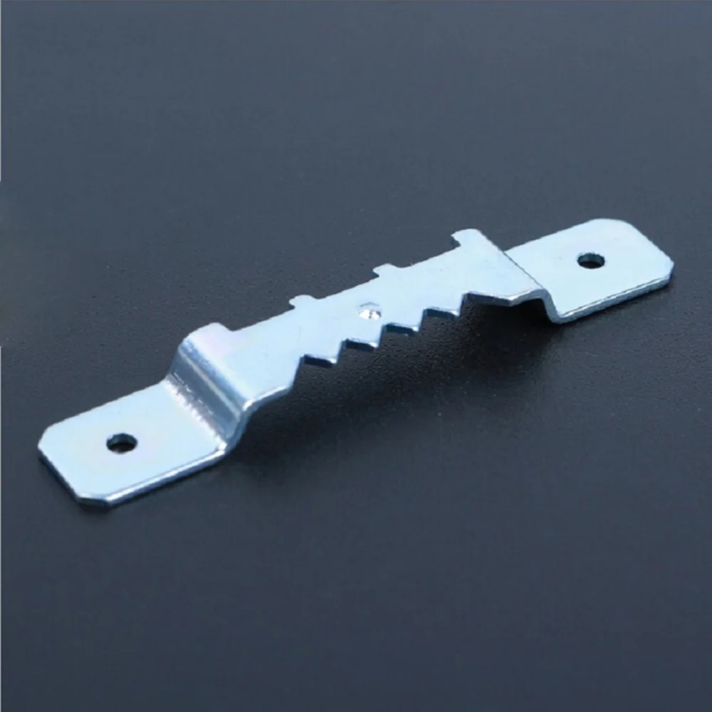 

10PCS Double Hole Hanging Picture Painting Mirror Frame Tooth Hook Hanger with Screws (Silver)