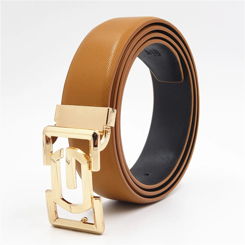 Новый трендовый мужской ремень повседневный из натуральной кожи модный с