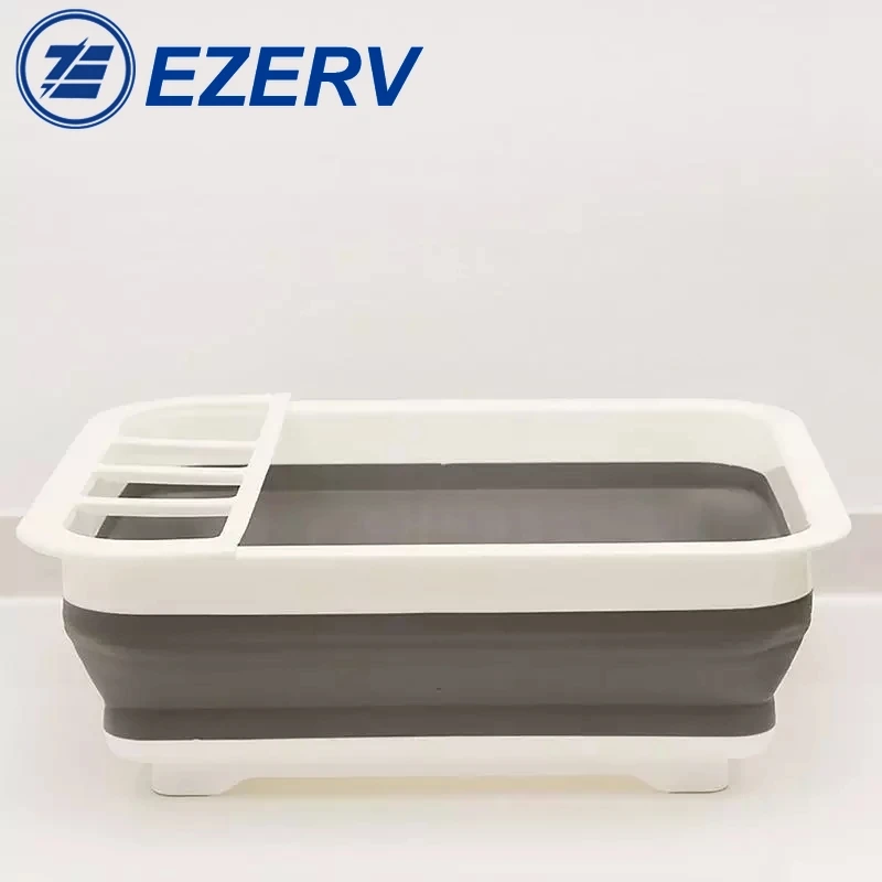 New Camper Car Foldable Dish Rack Tableware Portable Bowl TPR Sink Design RV Boats Caravan accessories trailer | Автомобили и
