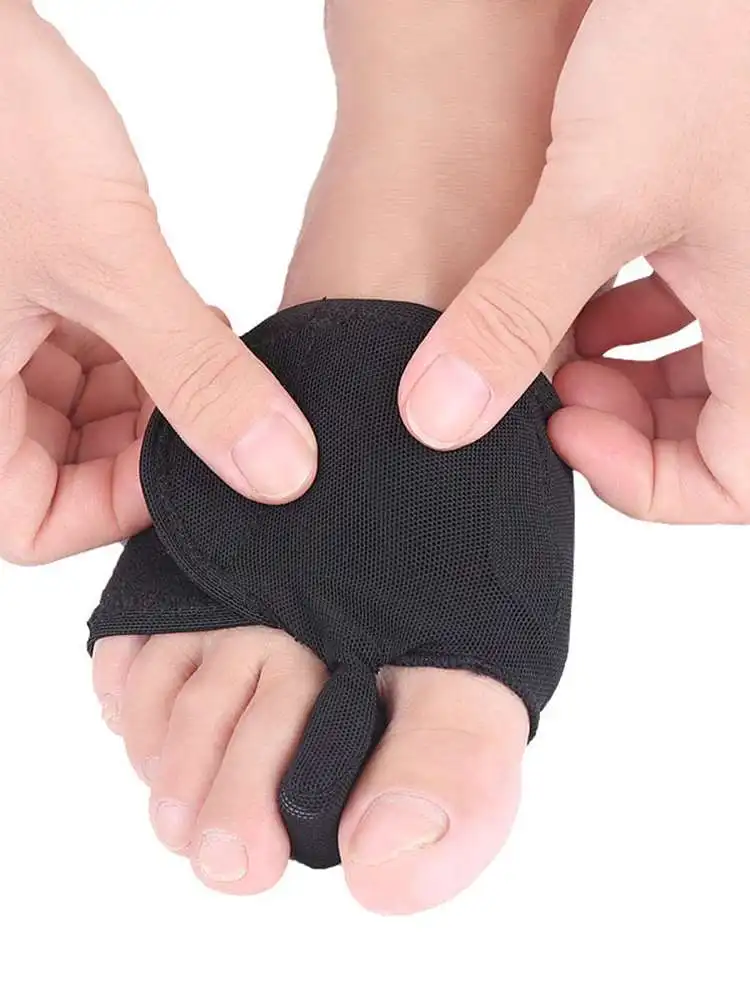 

Polyester Material Black Bunion Corrector Toe Straightener Brace Hallux Valgus Support Heat Resistance And High Elasticity