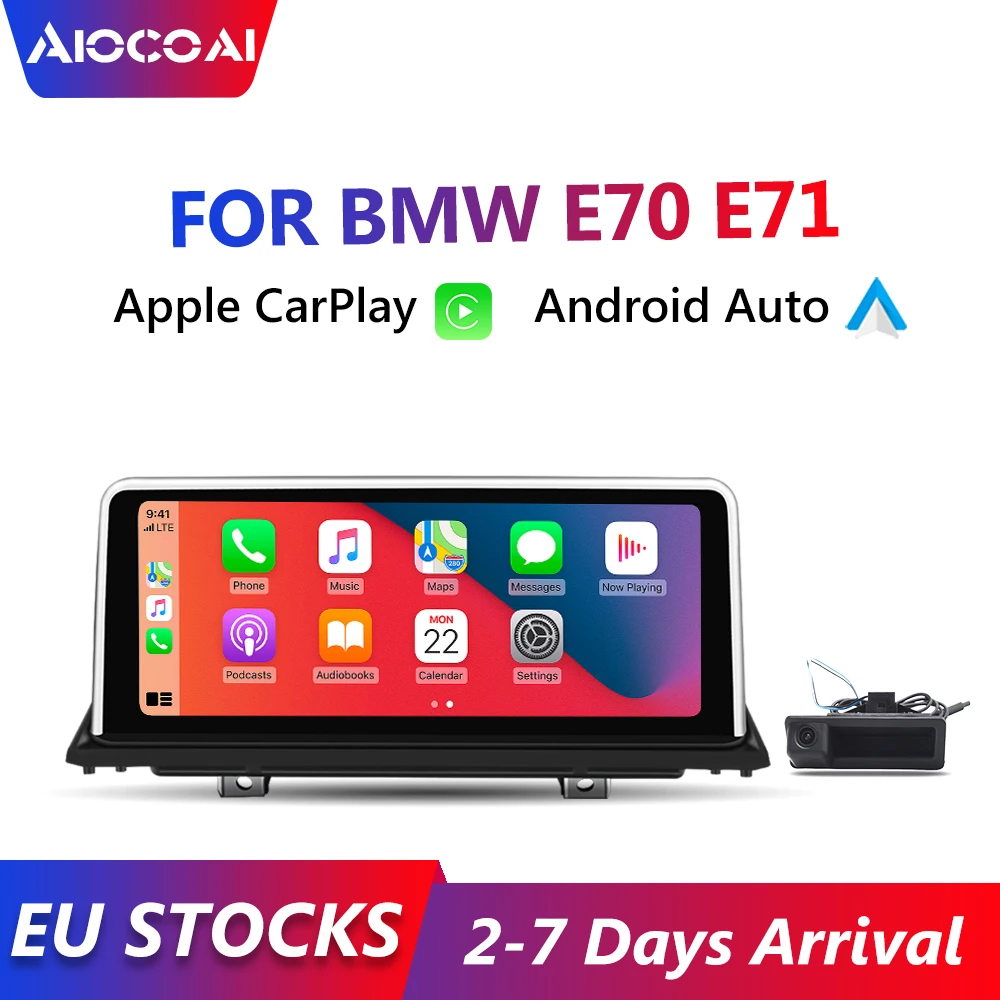 Автомагнитола Apple CarPlay 10 25 дюйма Android для BMW X5 E70 X6 E71(2007 2014)|Автомагнитолы| |