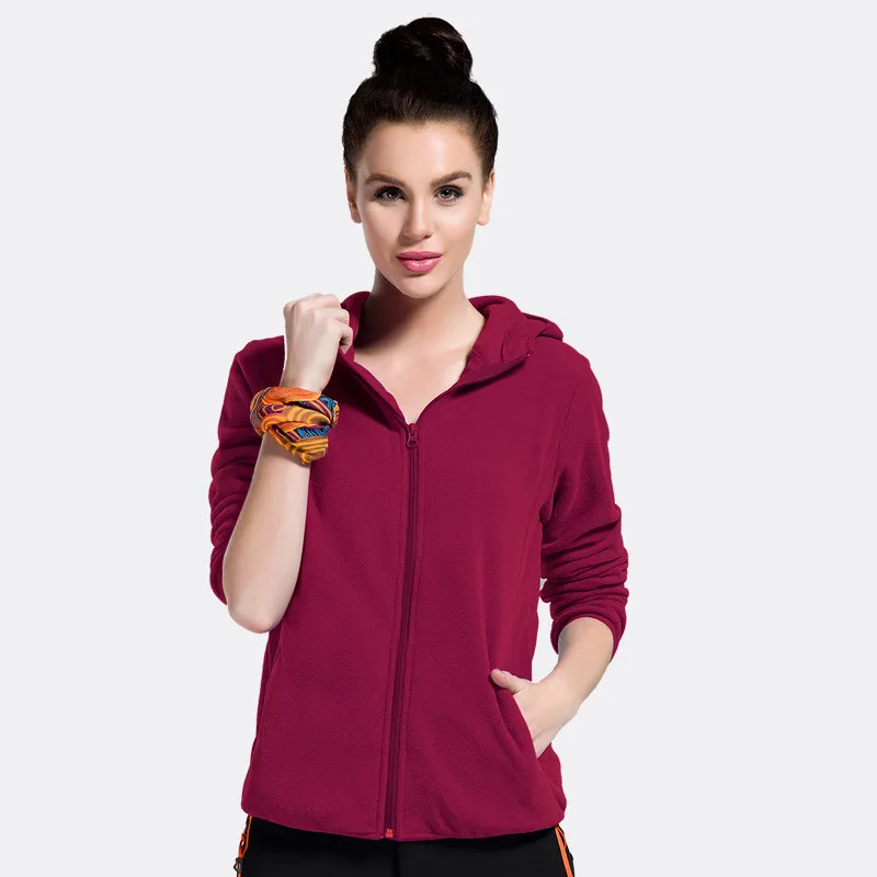 Женские Зимние флисовые куртки модные ветрозащитные толстовки с капюшоном