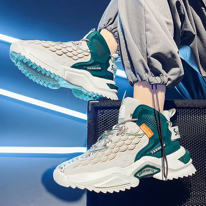 

Men's Shoes Autumn 2021 New Sports Daddy Luxury Designer Shoes Trend Wild Mesh Fly Woven Running Shoes Free Shipping