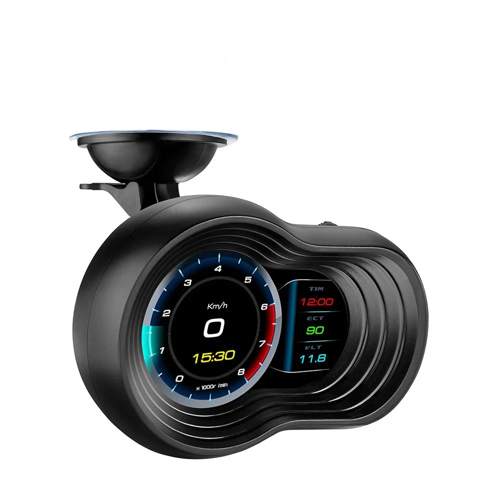 Автомобильный дисплей OBD2 GPS F9 измеритель HUD 8 языков автомобильный