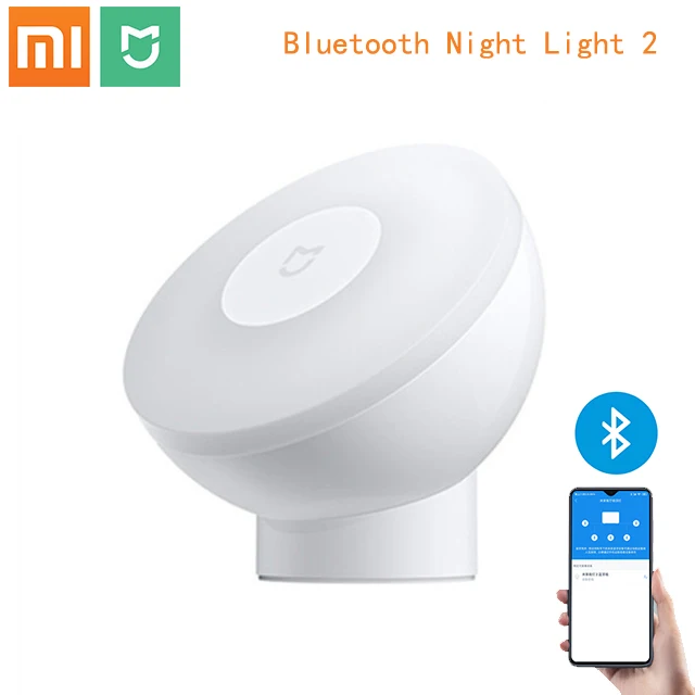 

XIAOMI Mijia mi Ночной светильник 2 версия bluetooth Регулируемая яркость инфракрасный умный человеческий тело и датчик света для приложения mijia