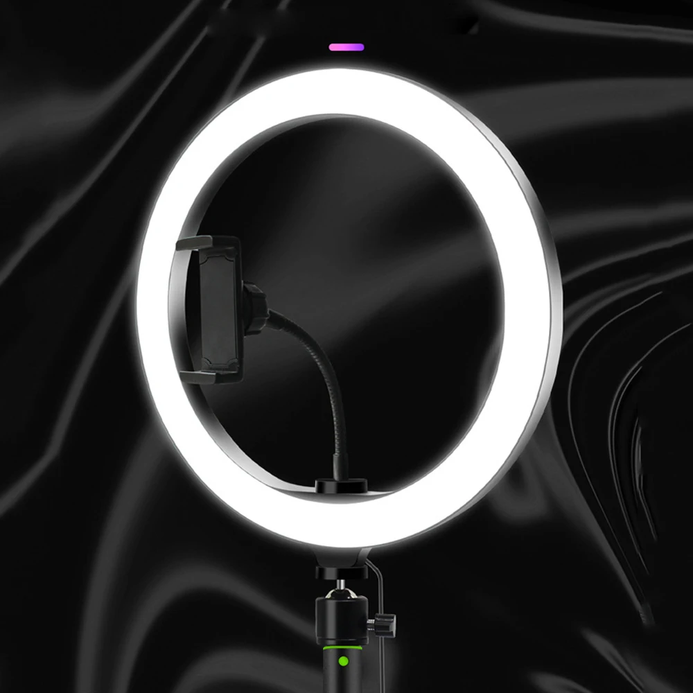 

26CM Large LED Ring Lamp With Tripod Selfie Ring Light With Stand Lighting Control USB Ringlight For Phone Video Live
